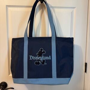 Disneyland Y2K Vintage Navy Blue Nylon Durable Tote Bag with Shoulder‎ Straps